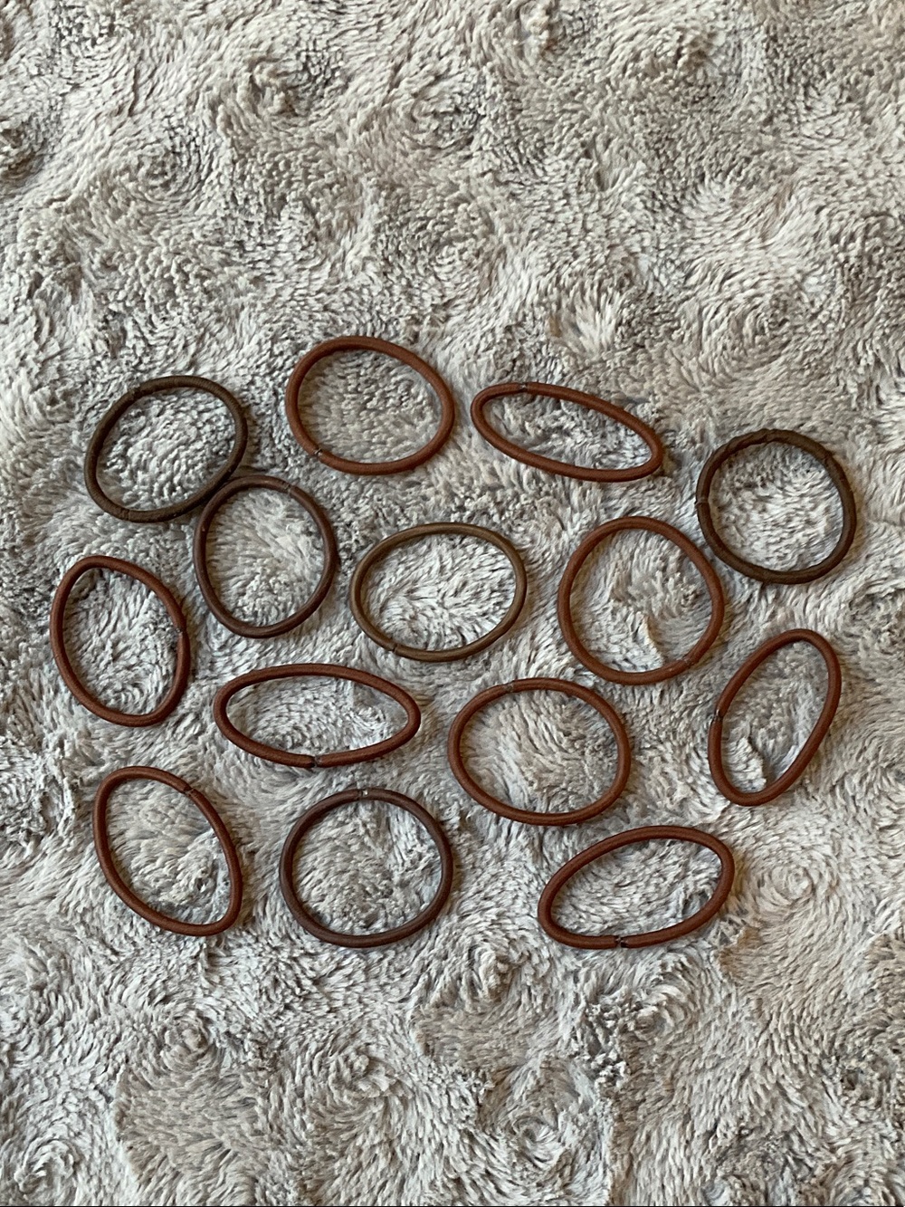 Brown Elastic Hair Bands – Pack of 14